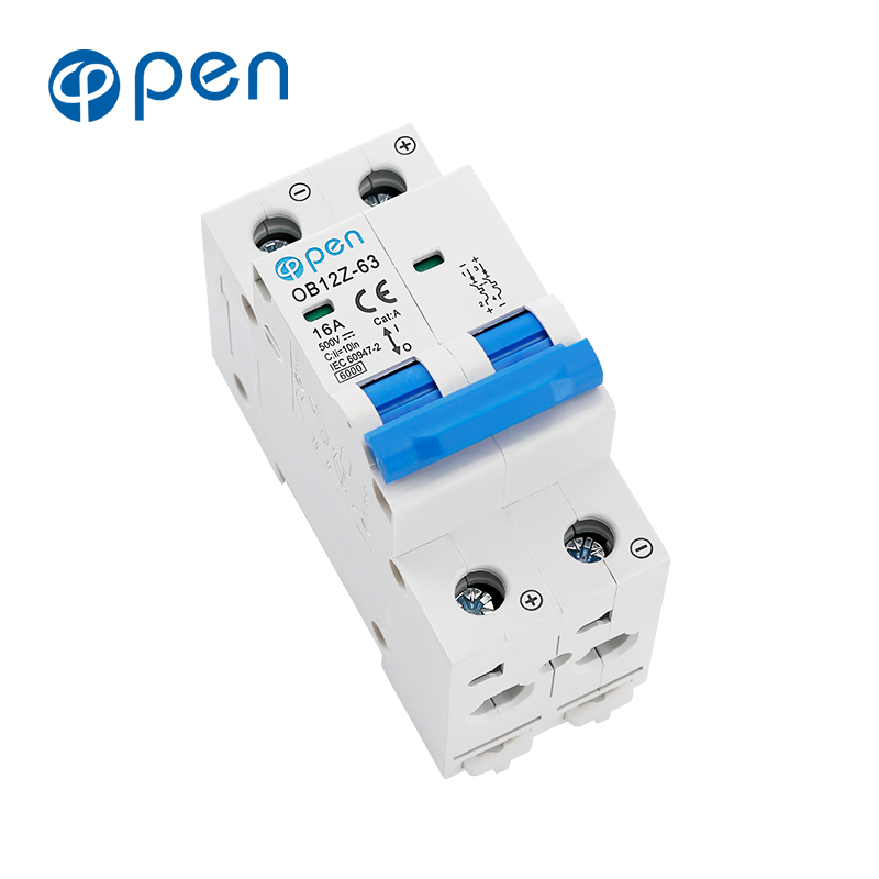 Open Electric 2p Mini MCB 20A 16A 10A 32A 25A 40A 63A 50/60HZ DC MCB Miniature Circuit Breaker For Solar