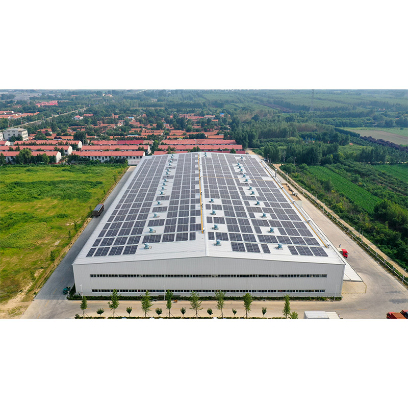 Solar Panel Building BIPV Solar Powered Roof Panel Steel Workshop Buildings 3 MW-5MW Solar PV Power Project Industrial Park