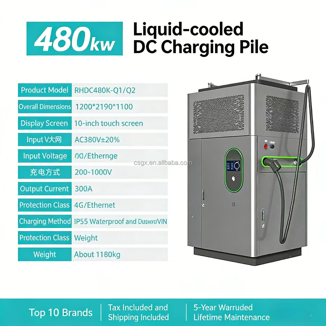 Customizable Solar-powered DC EV Charger for Heavy-Duty Trucks New Energy Vehicles Off-Grid 400kW/480kW Integrated Solar System