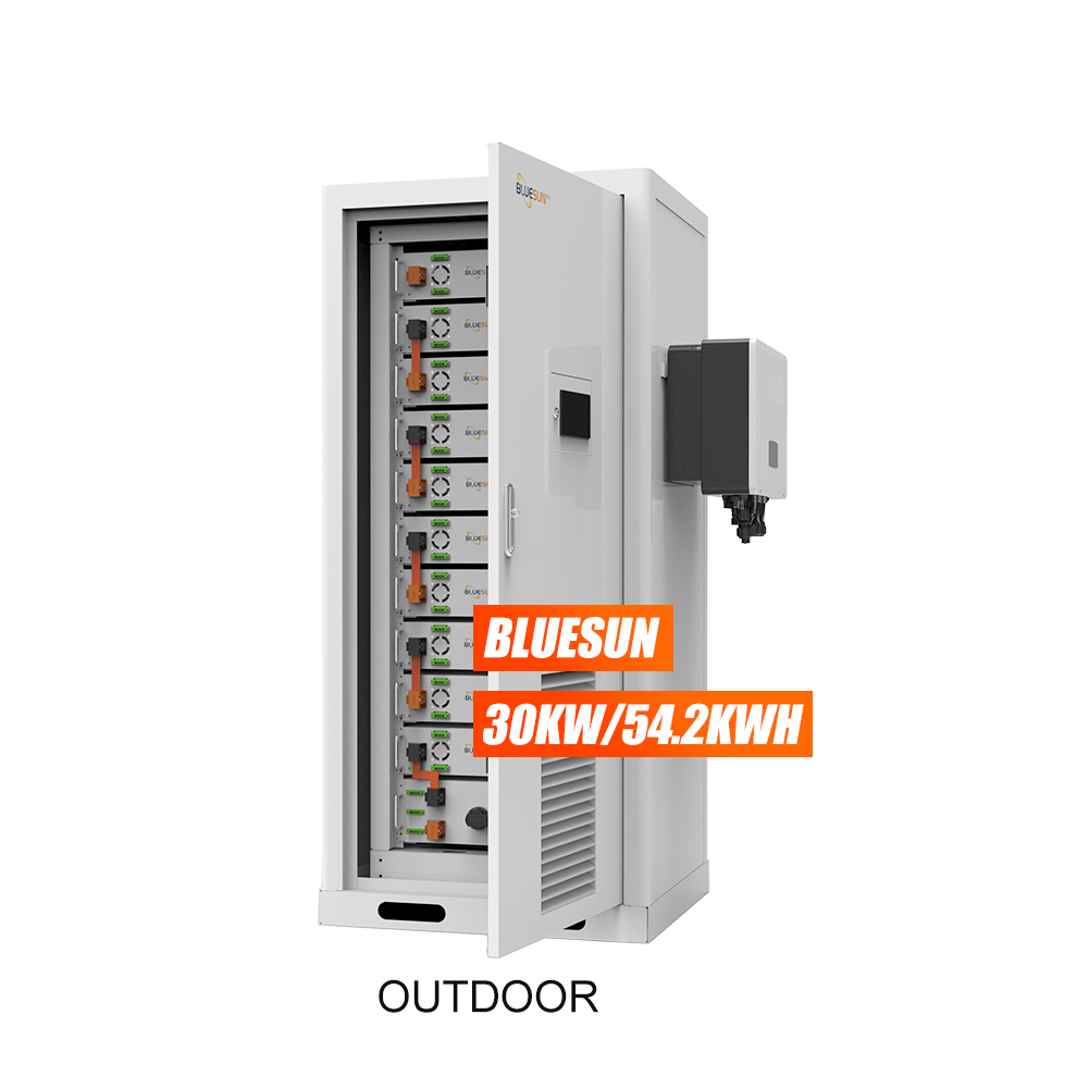 Bluesun Industrial Commercial Use Solar System Complete Kit 30 kw Solar Energy System with 54kwh Solar Energy Battery Storage