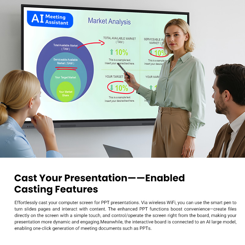 Factory Wholesale BOE All-In-One PC Interactive Flat Panel For Education &amp; Meetings 86 Inch LCD Touch Screen 4K Resolution 16:9