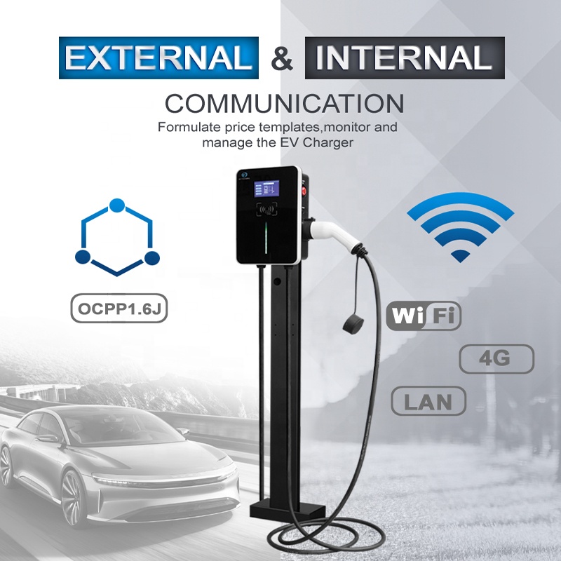EV 7kW Household Electric Charging Station Car Charger Hybrid Solar Charging System for Home Use with Wifi APP