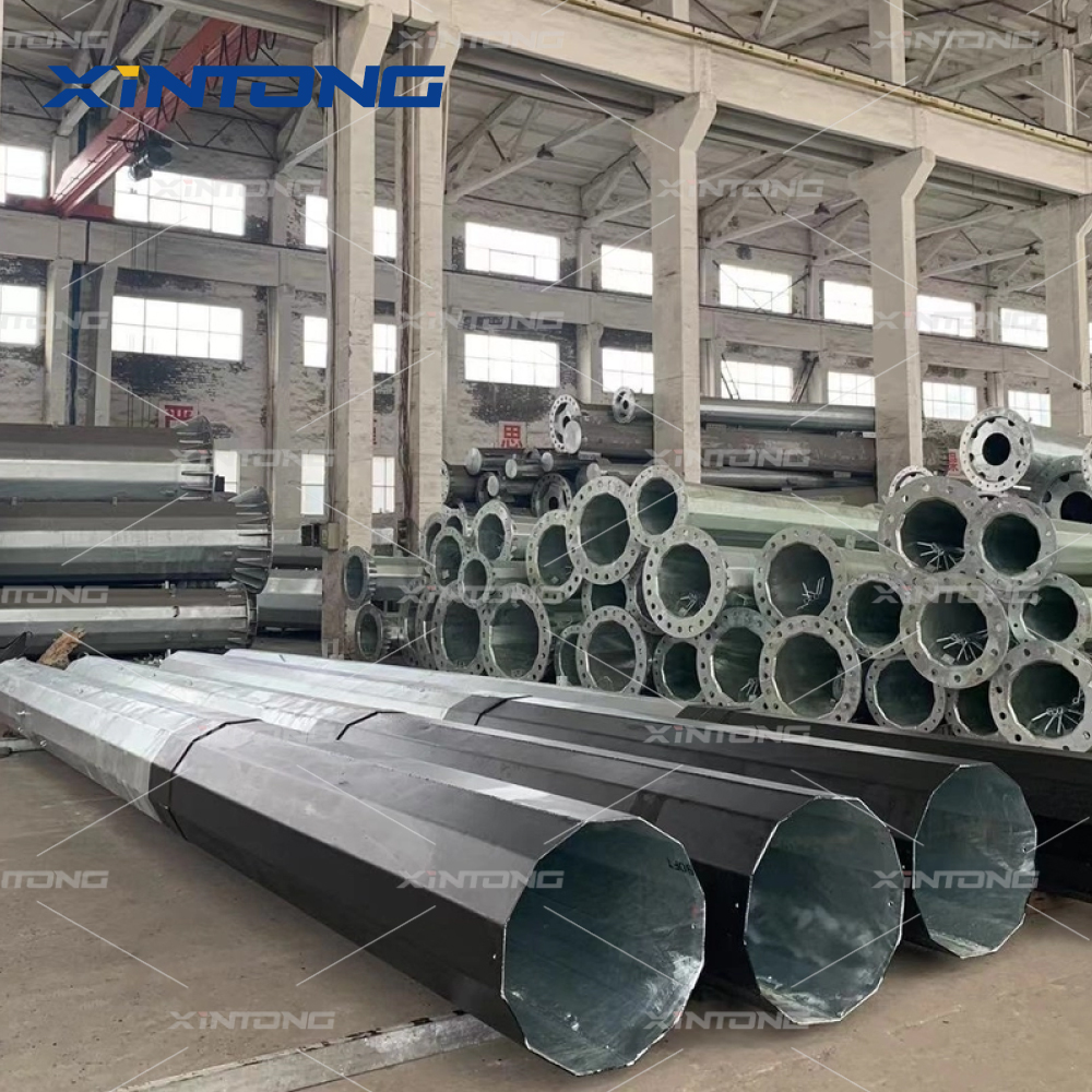 Sustainable Q235Q345 Hot-Dip Galvanized Power Distribution Pole for Renewable Energy Projects