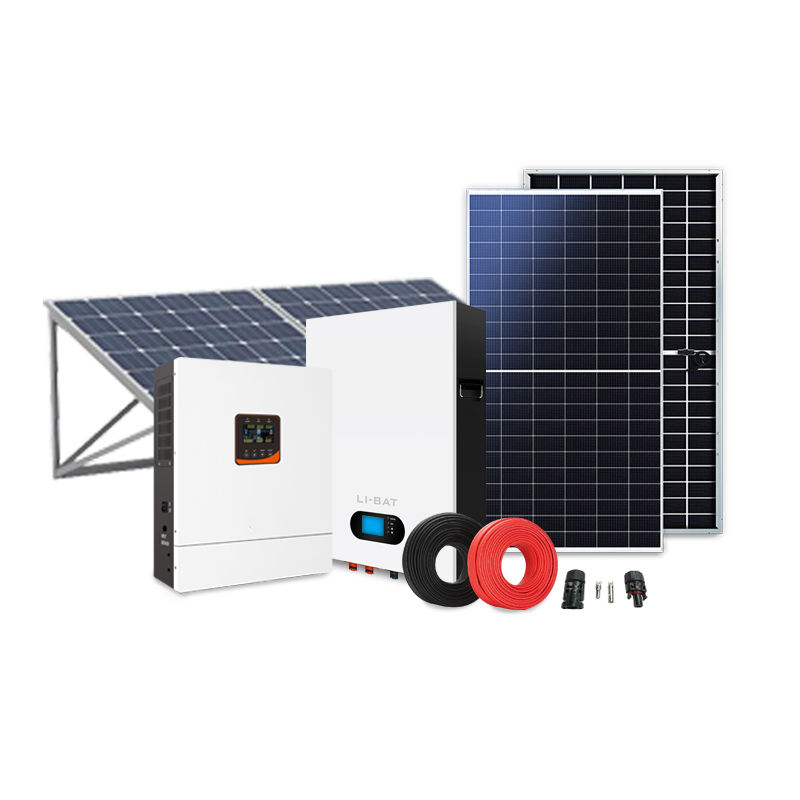 Complete 5KW/10KW Rooftop Grid-Tie Stand-Alone Off-Grid Monocrystalline Silicon Solar PV System 10KWh Energy Storage Free