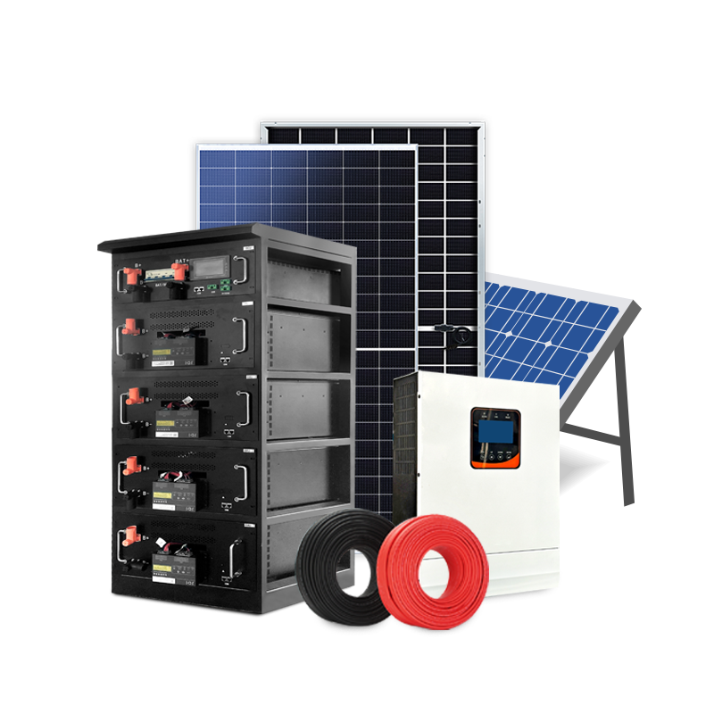 Complete 5KW/10KW Rooftop Grid-Tie Stand-Alone Off-Grid Monocrystalline Silicon Solar PV System 10KWh Energy Storage Free