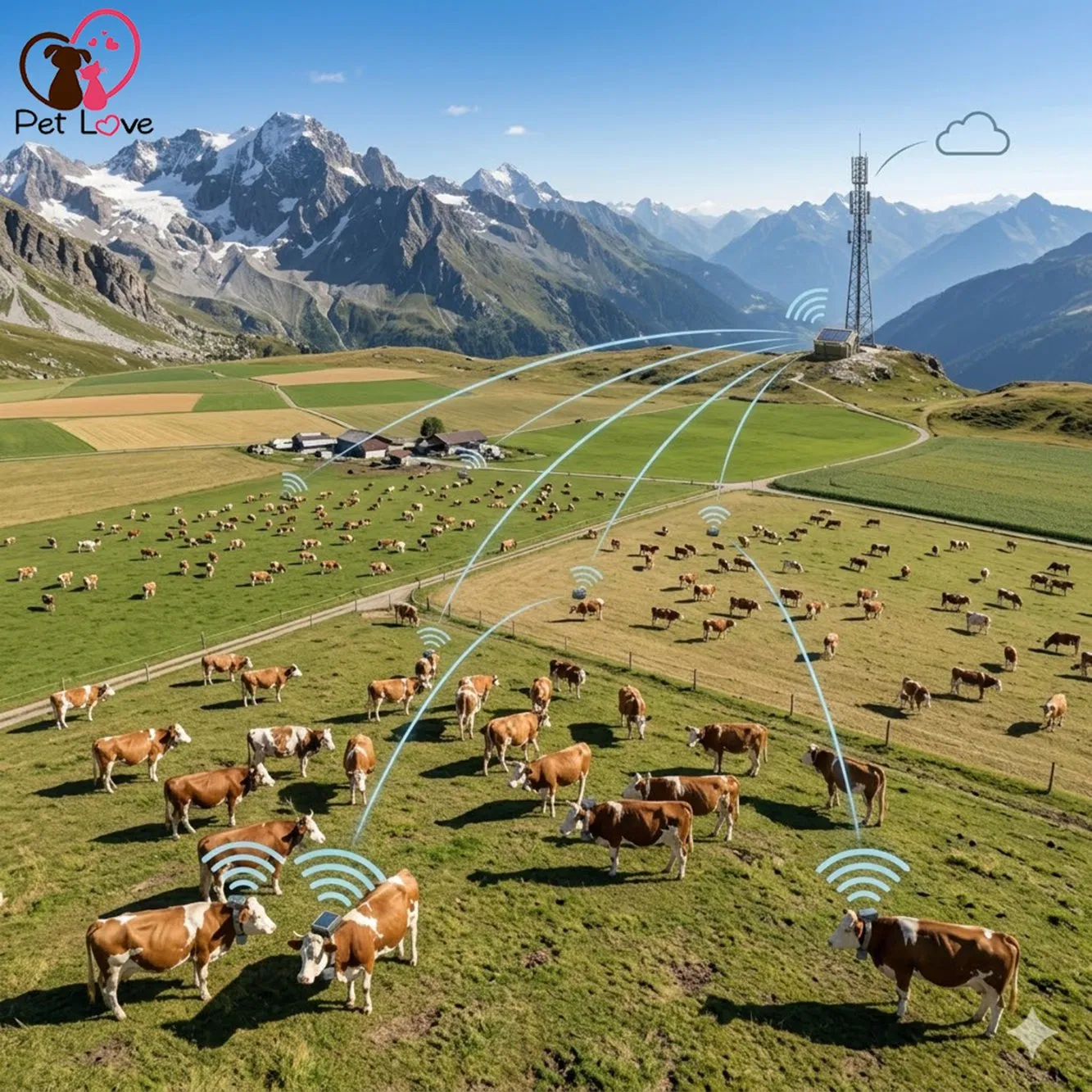 Solar Powered Livestock Tracker with Lora GPS Real Time Animal Monitoring