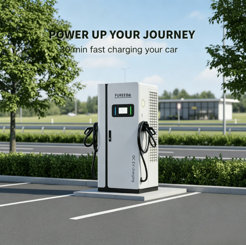 Brand New 240kW CCS2 DC EV Rapid Charger Solar Integration Green Design Ground Mounted Charging Station