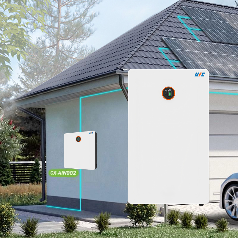 Home Solar Hybrid Split System 6kWh Wall-Mounted Backup Power Storage LiFePO4 Battery Smart BMS CAN Communication 5-Year
