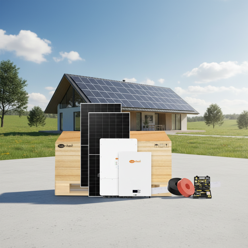 Utility Scale Off-Grid Solar Power Plant 50kW with Growatt MPPT Controller and 700W N Type Panels
