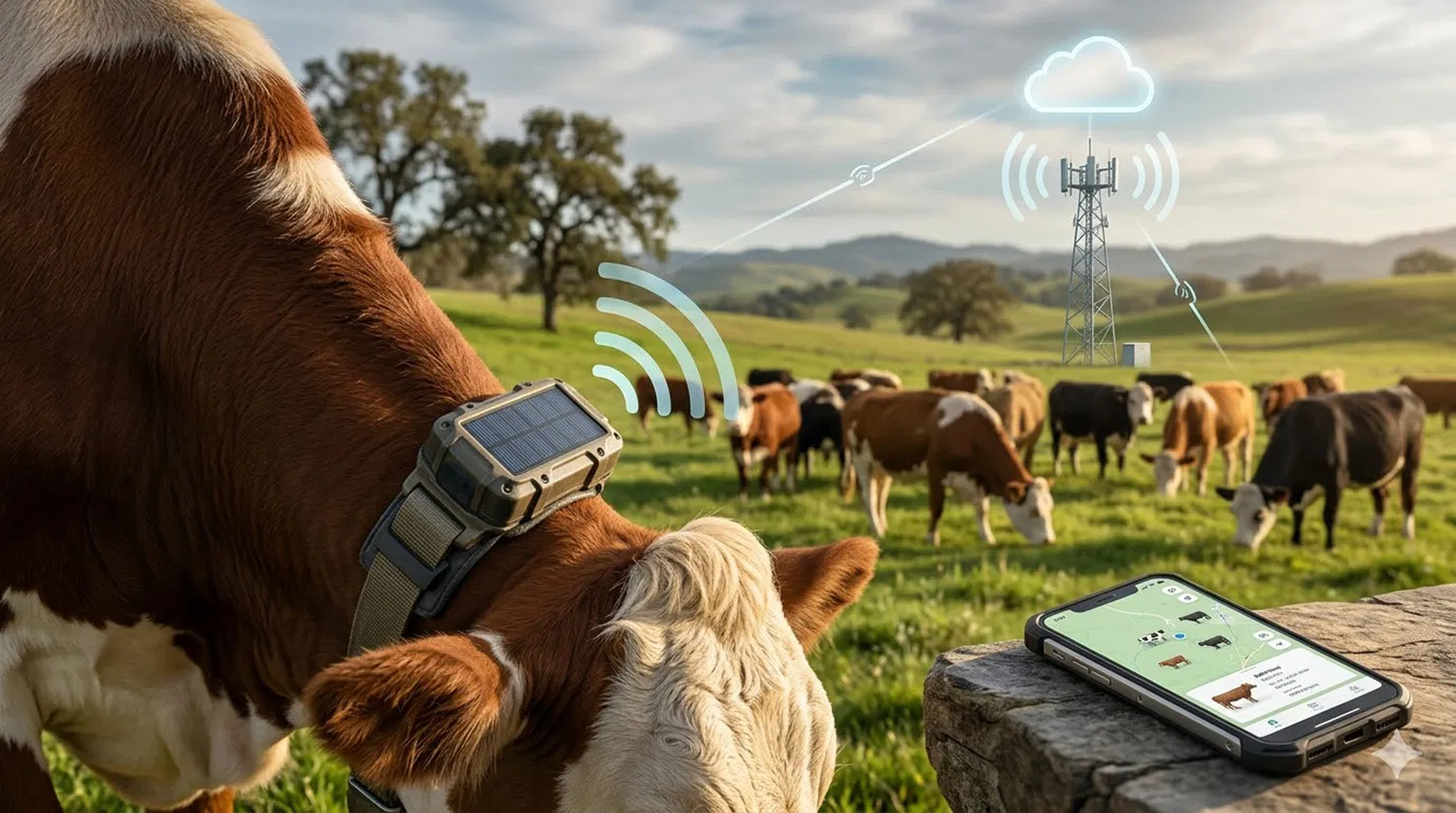 Solar Powered Livestock Tracker with Lora GPS Real Time Animal Monitoring