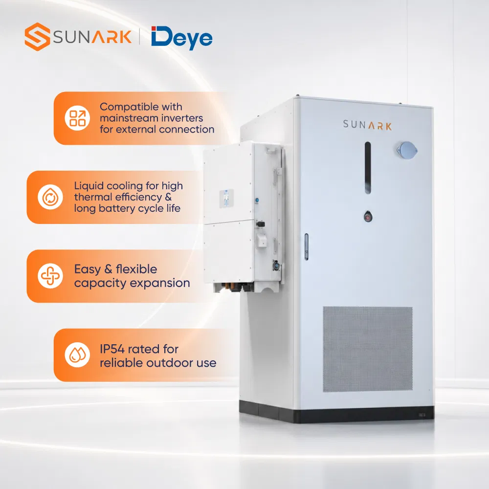 High Efficiency 125kw Deye Inverter 261kwh Solar Hybrid Bess Cabinet Outdoor Integrated Energy Storage Solution for Industrial Power Supply
