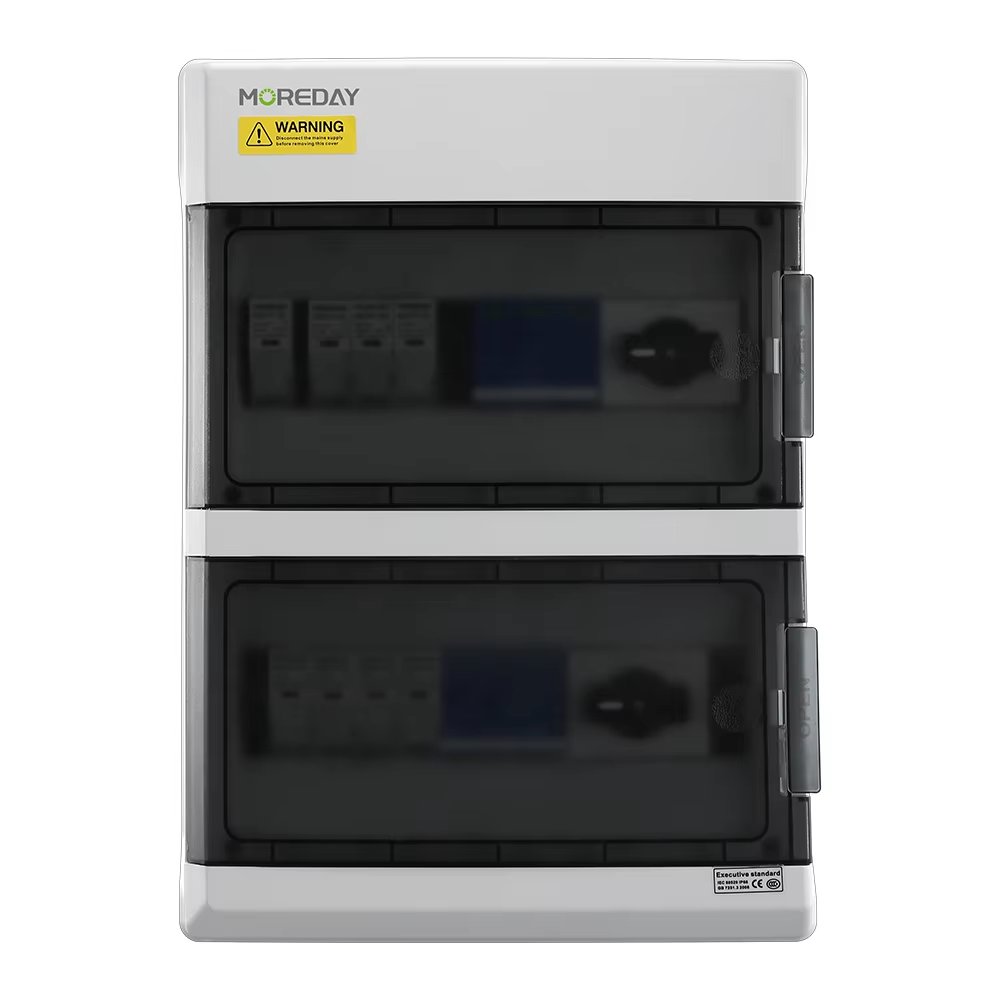 MOREDAY MDJB PV Combiner Box 1000V IP65 Waterproof 1/2/3/4/6 String Junction Solar Box with Electrical Energy Systems Panel DC