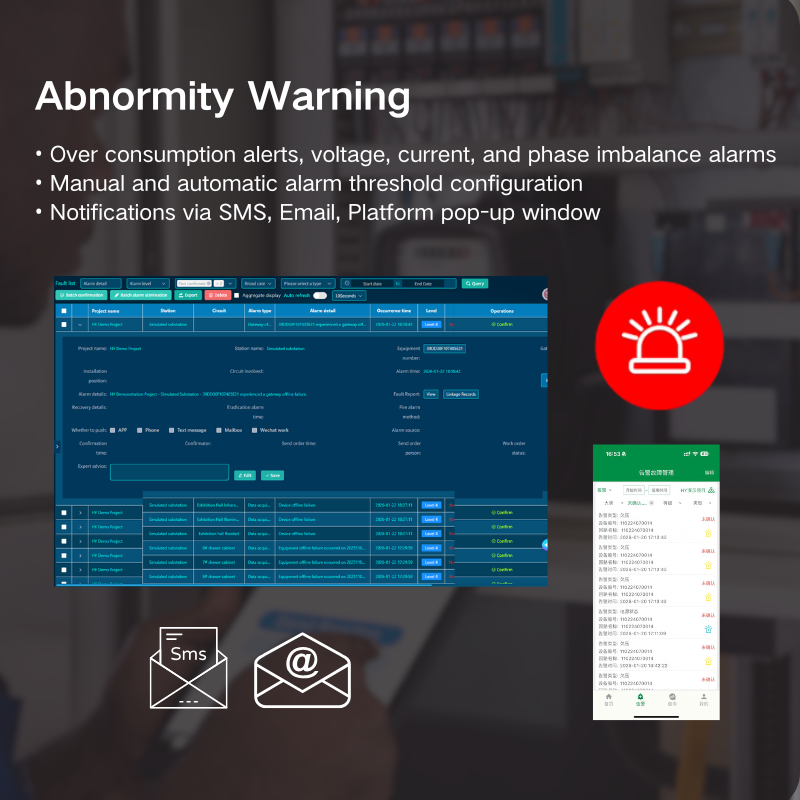 Heyuan Electric Power Monitoring System Energy Management Software Tool For Efficient Energy Meters
