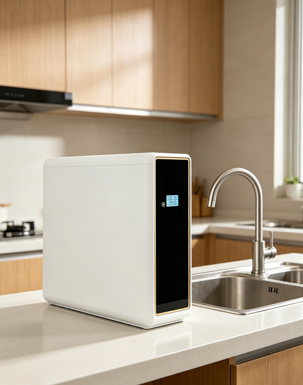 400G No Electricity Modern Kitchen Smart Purifier RO System Tankless RO Water Filter With TDS Display &amp; 4-Stage Filtration