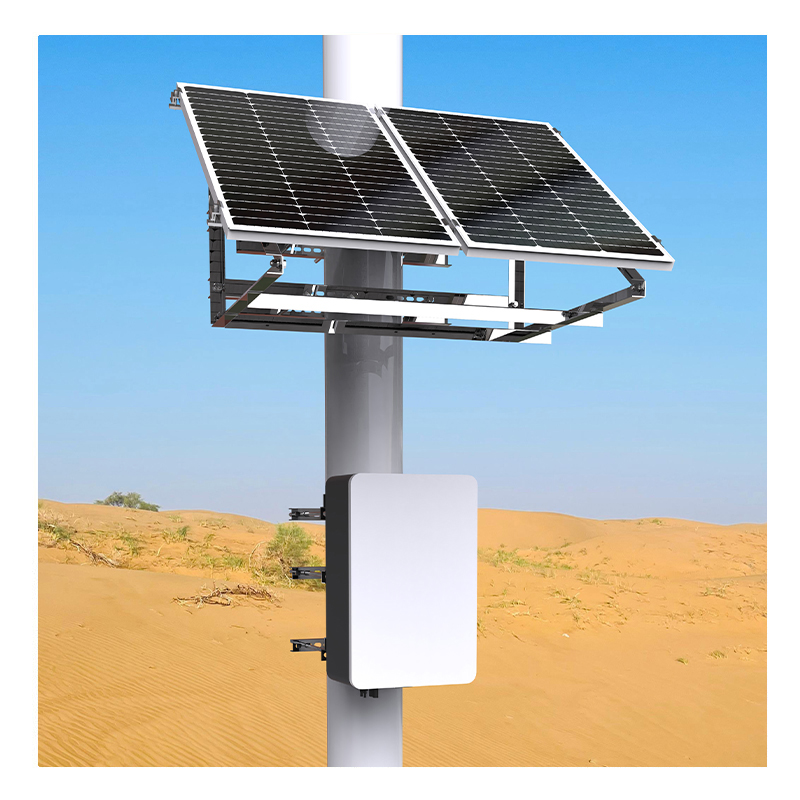 Off-Grid DC Solar Power System 25.6V with MPPT Controller Lifepo4 Lithium Ion Battery Outdoor CCTV Camera Backup Kit