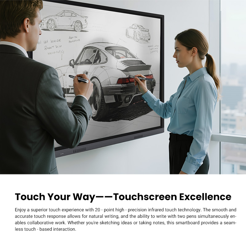 Factory Wholesale BOE All-In-One PC Interactive Flat Panel For Education &amp; Meetings 86 Inch LCD Touch Screen 4K Resolution 16:9