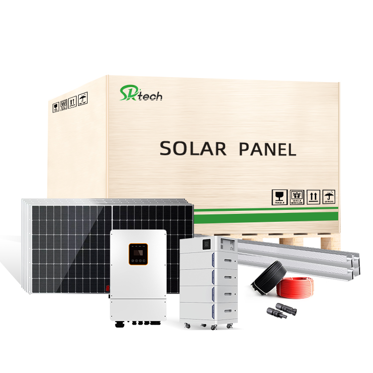 Complete Hybrid Solar Energy System Split Phase 5Kw 6kw 8000 Watts 48V on Off Grid Solar Panel System for Home