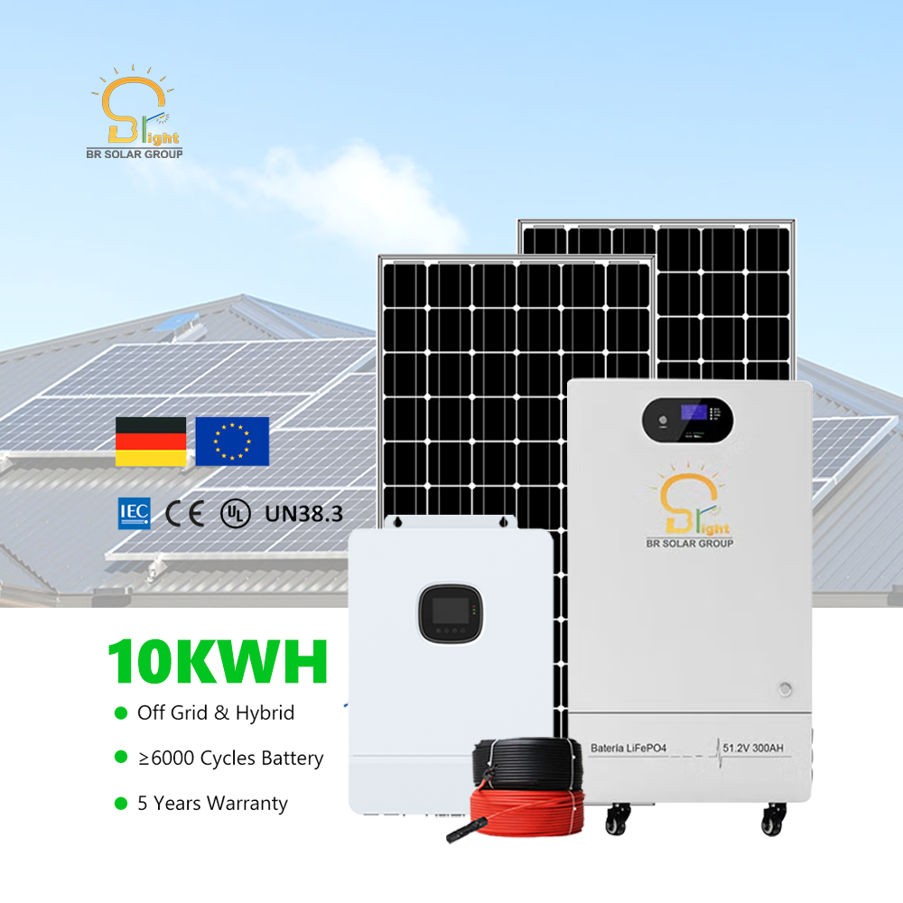 5kW Hybrid-Grid Solar Power System 8kWh Solar Kit On-grid Home Energy Storage System with Lithium Battery