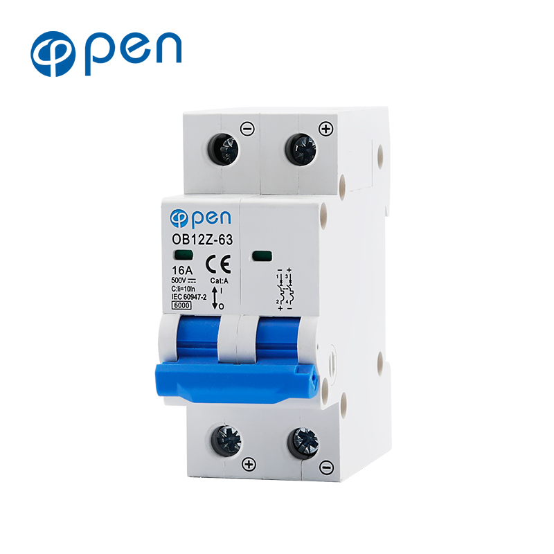 Open Electric 2p Mini MCB 20A 16A 10A 32A 25A 40A 63A 50/60HZ DC MCB Miniature Circuit Breaker For Solar