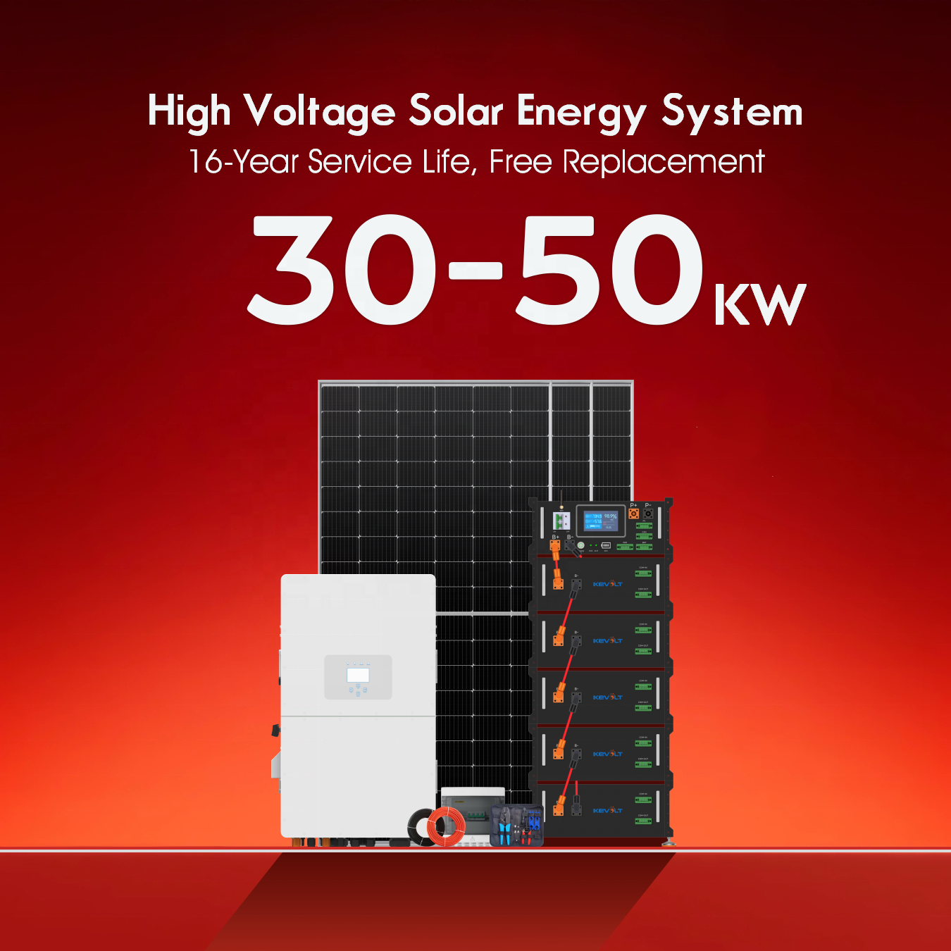 Hybrid Energy Storage System 30kW 40kW 50kW Renewable Energy Photovoltaic Kit Complete Commercial Solar Energy System