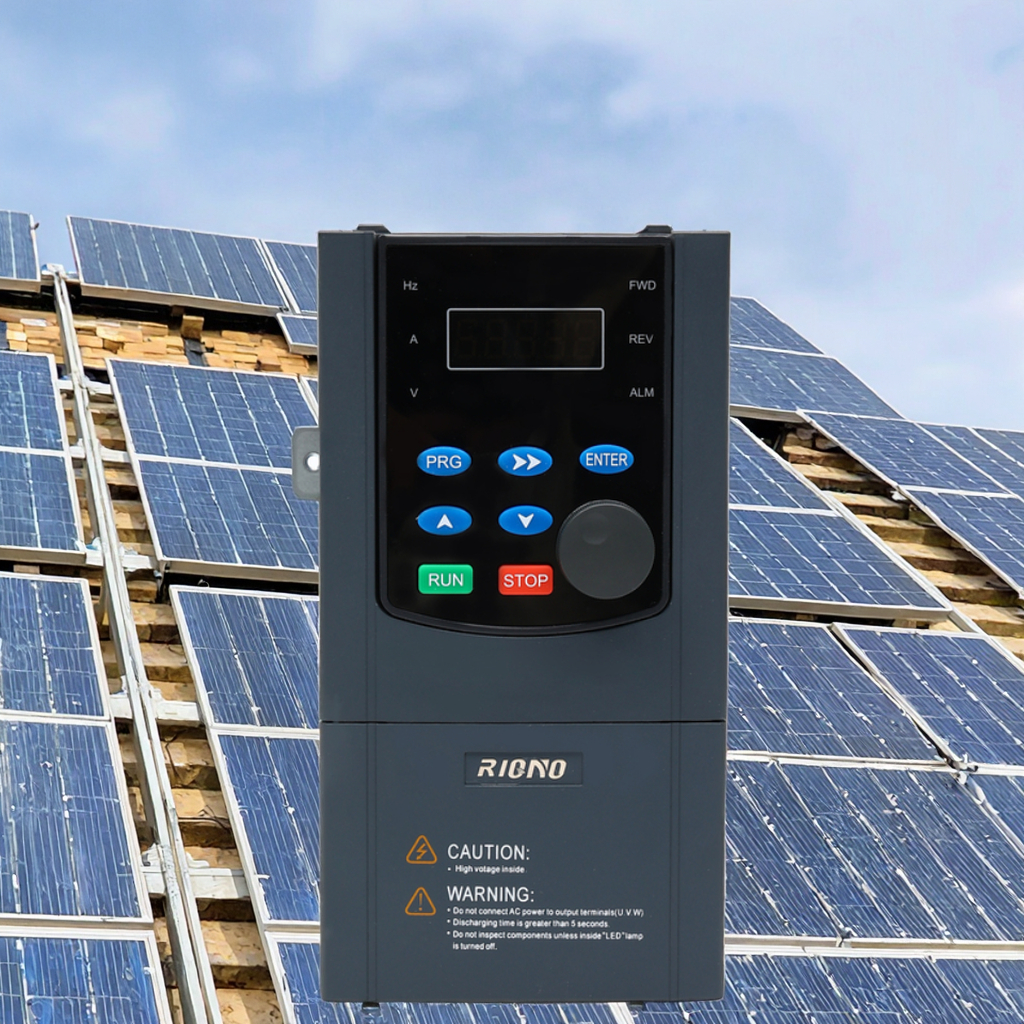 RIQNO A800 220V 5.5-15KW Single/3-Phase To 3-Phase MPPT Photovoltaic VFD For Industrial Solar Pump &amp; Fan Systems