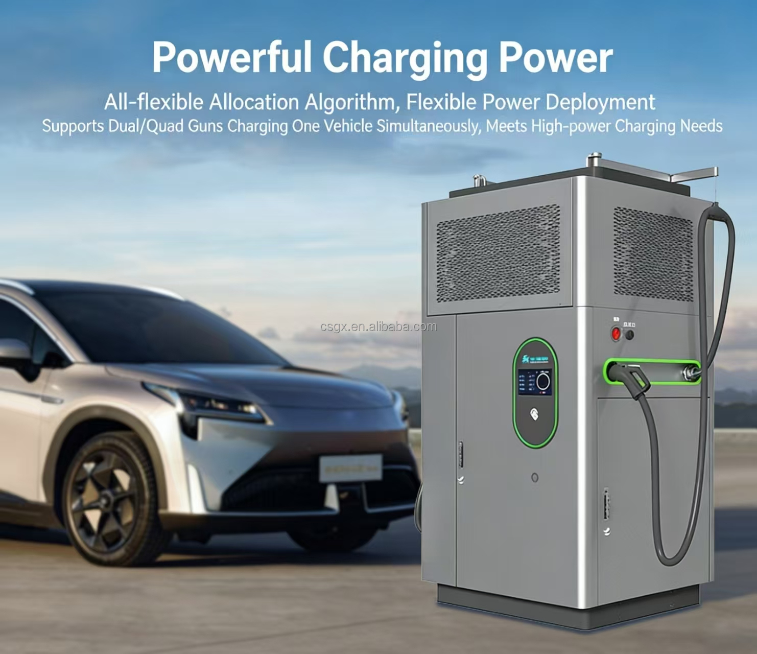 Customizable Solar-powered DC EV Charger for Heavy-Duty Trucks New Energy Vehicles Off-Grid 400kW/480kW Integrated Solar System
