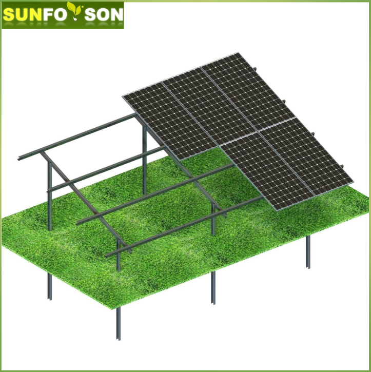 Large Solar Power Plant Construction Utility Scale PV Power Station Solar Farm Mounting System Ground Screw Pile Foundation