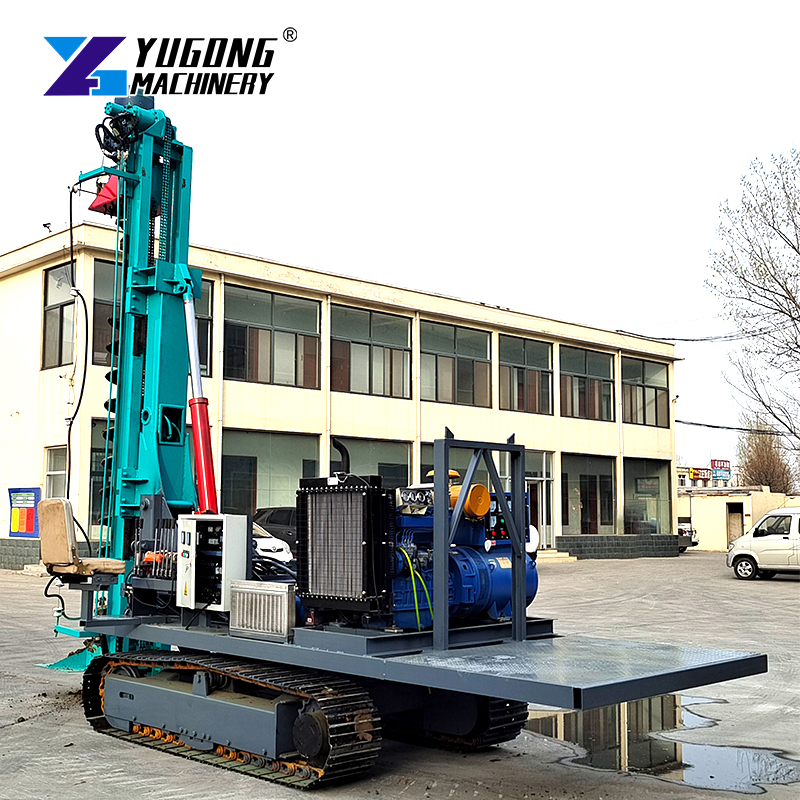Ground Mount Solar Piling Machine Photovoltaic Driver Utility Scale Solar Project Construction Crawler Hydraulic Powered