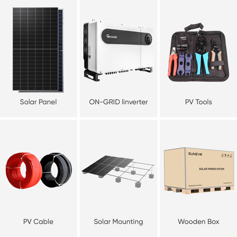 Industrial Solar Panel System Complete Kit 4000Kw 2Mw 3Mw 4Mw 5Mw On Grid Solar Power System