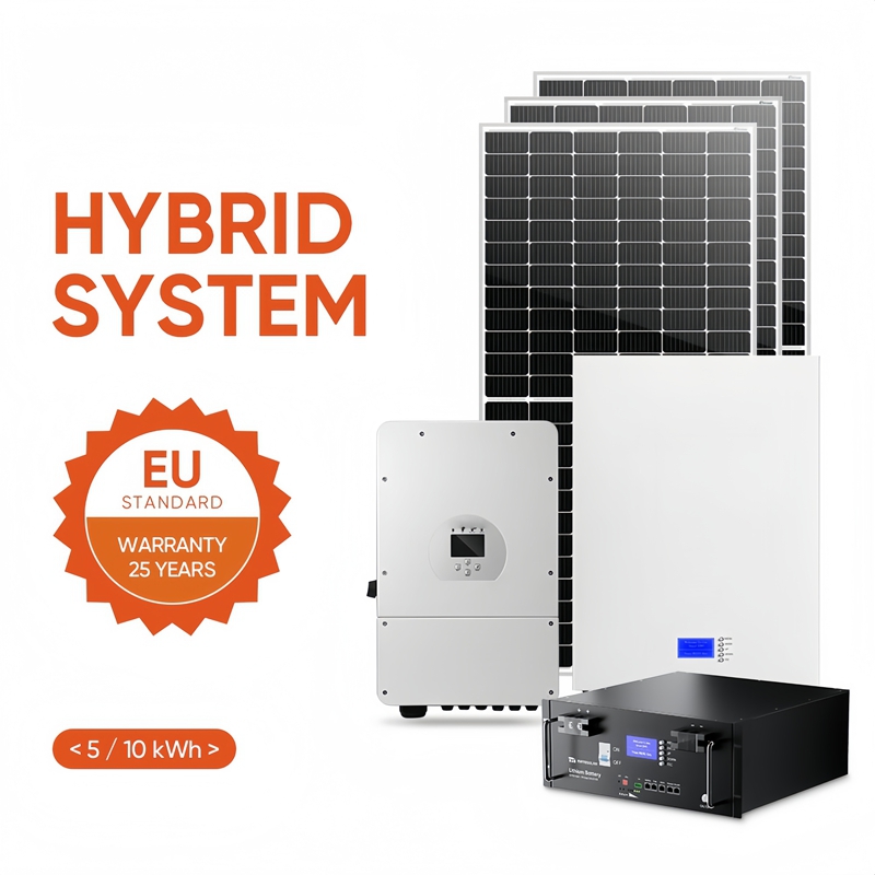 High Efficiency Cost-effective Full Set 12KW 15KW 16KW 18KW 20KW Hybrid Grid-connected Solar System
