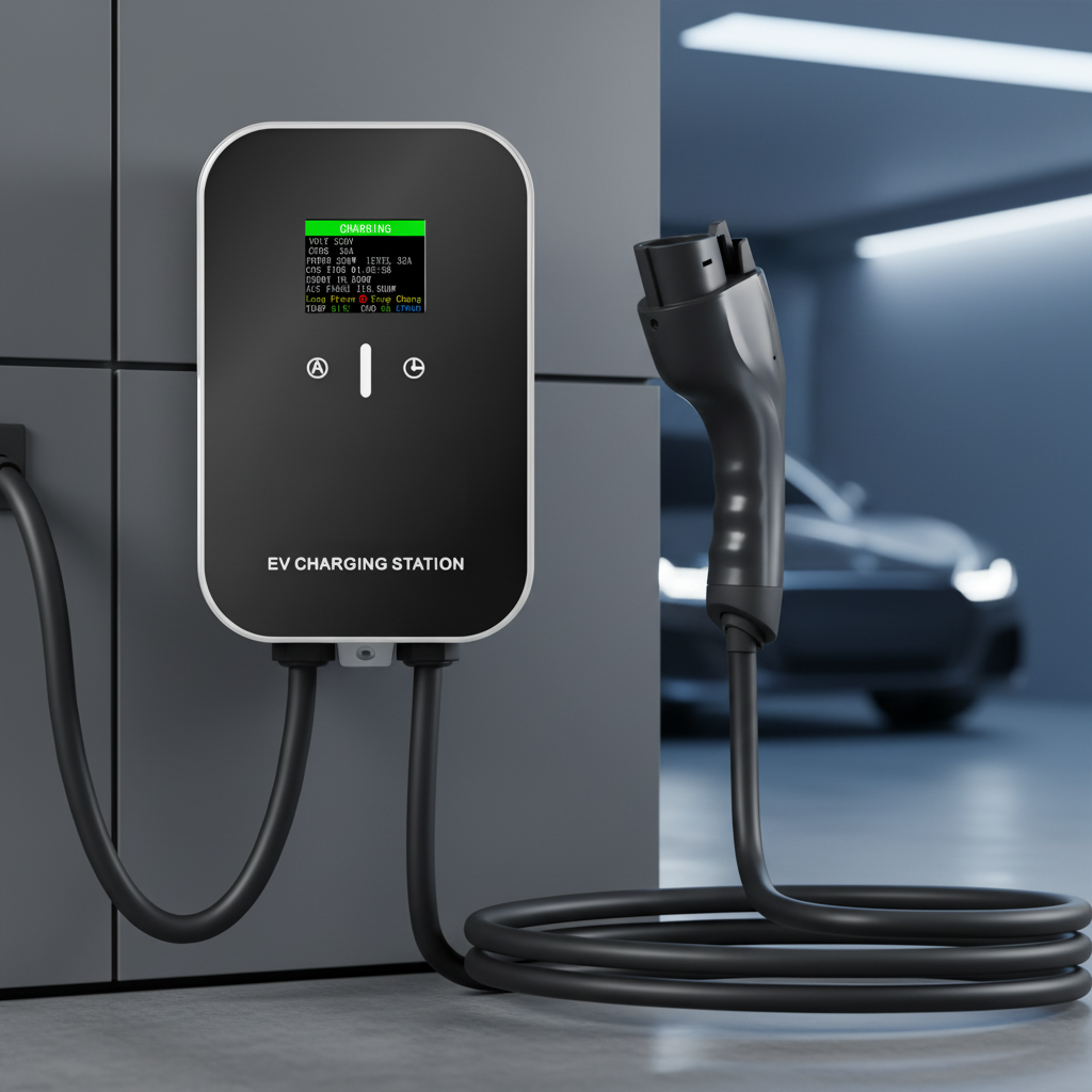 7KW Type1 With 5M Cable Flame Retardant PC Material Wide Temperature Range For Home And Commercial Use EV Charging Gun