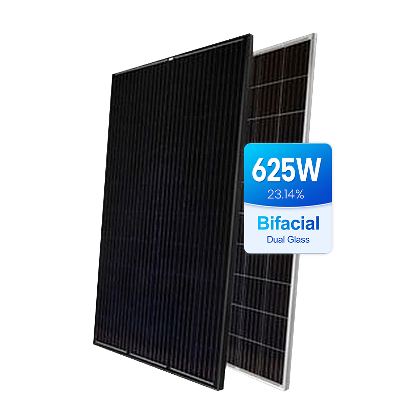 Grid Integration N-Type Solar Photovoltaic Systems Anodized Aluminum Alloy Frame 575-625W Efficiency Hybrid Inverter Wind Tied