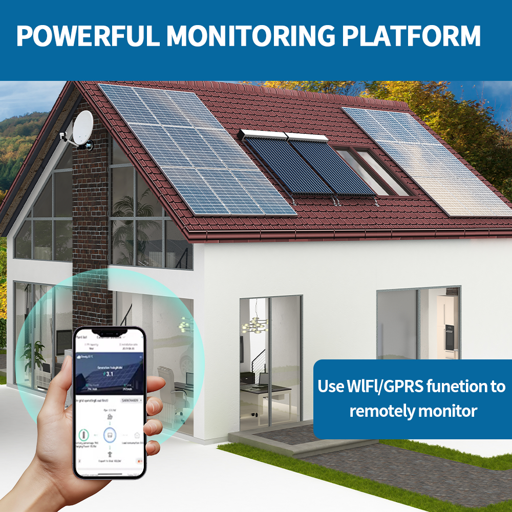 Hybrid On-Grid 5kw to 25kw Photovoltaic Solar Power Panels Complete Energy System Kit with MPPT Controller for Home Use