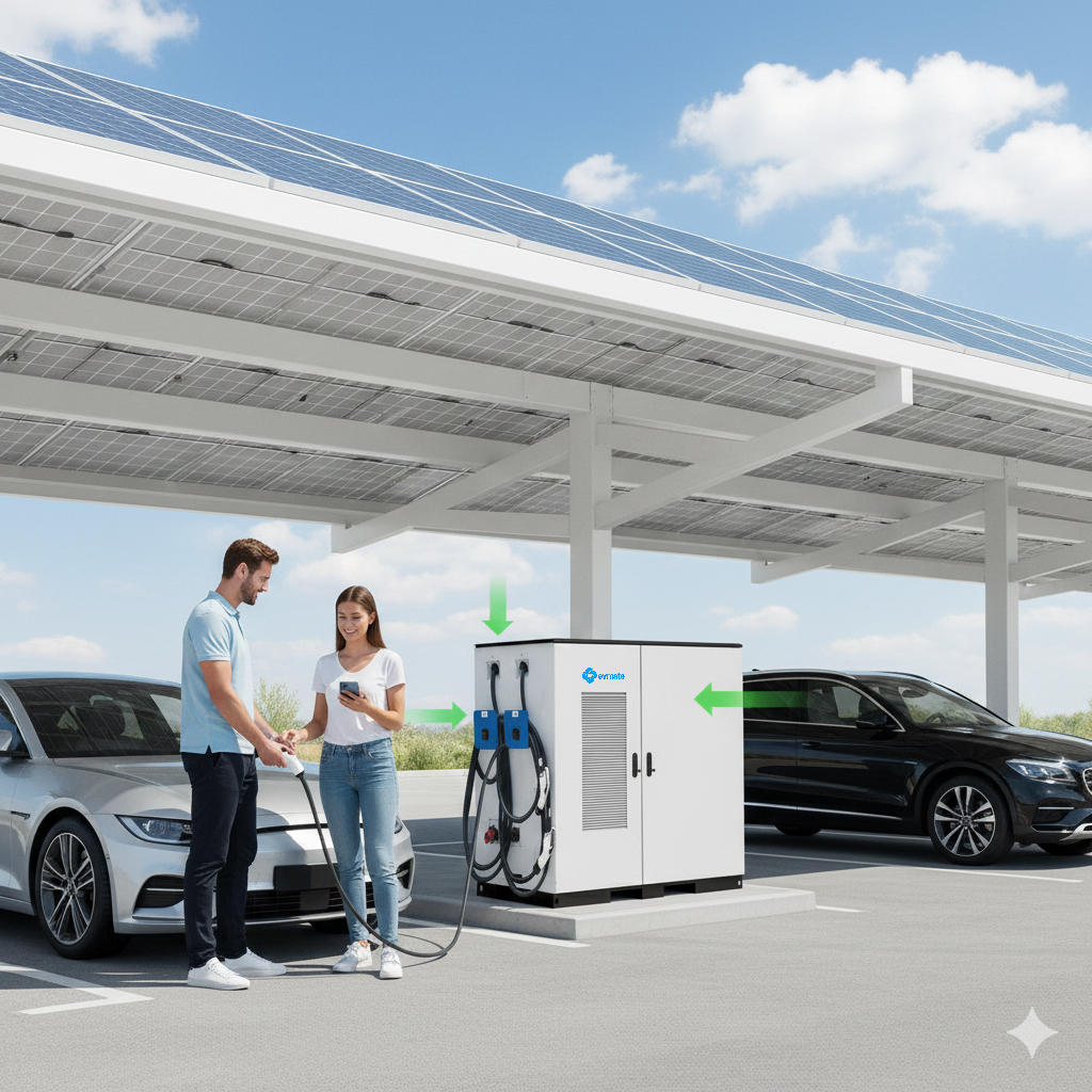 Mobile Energy Storage System (ESS) 138KWh-241KWh DC Fast EV Charging Station Integrated Solar Battery Storage OCPP