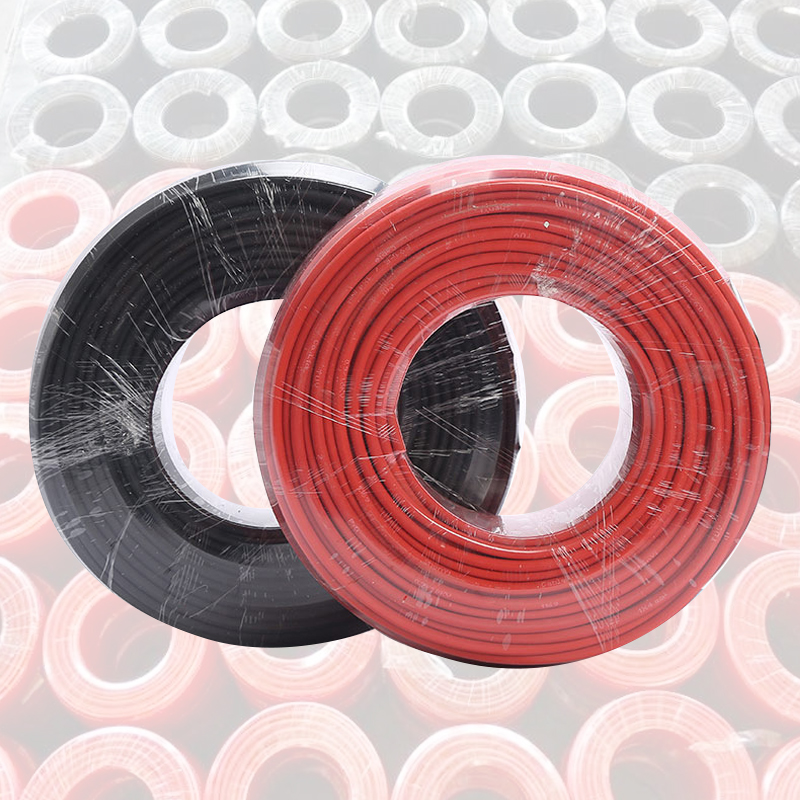 Halogen Free HuaCable XLPE Black Solar Cable Insulation PV1-F 1.5mm 2.5mm 4mm 6mm 16mm 25mm 35mm Solar Pv Cable 6mm2 10mm2