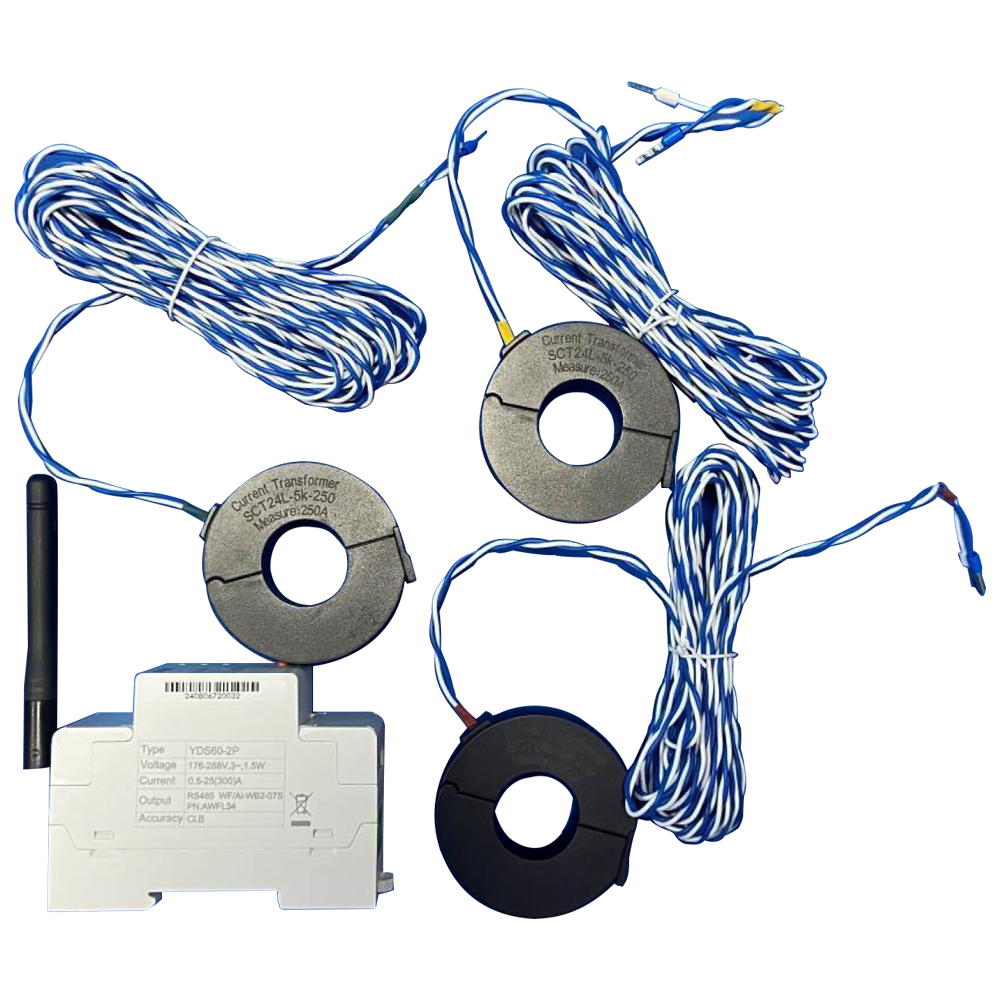 YADA YDS60-2P Wireless Intelligent Power Harvester Smart Energy Meter With Current Transformers 250A/50mA For Solar PV Inverter