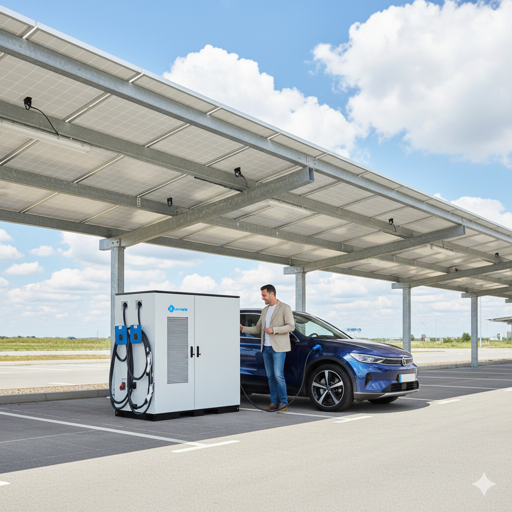 Mobile Energy Storage System (ESS) 138KWh-241KWh DC Fast EV Charging Station Integrated Solar Battery Storage OCPP