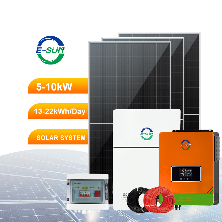 Best Seller 10kw Solar System 220v Energy Storage System With Hybrid Inverter Solar and Solar Panel