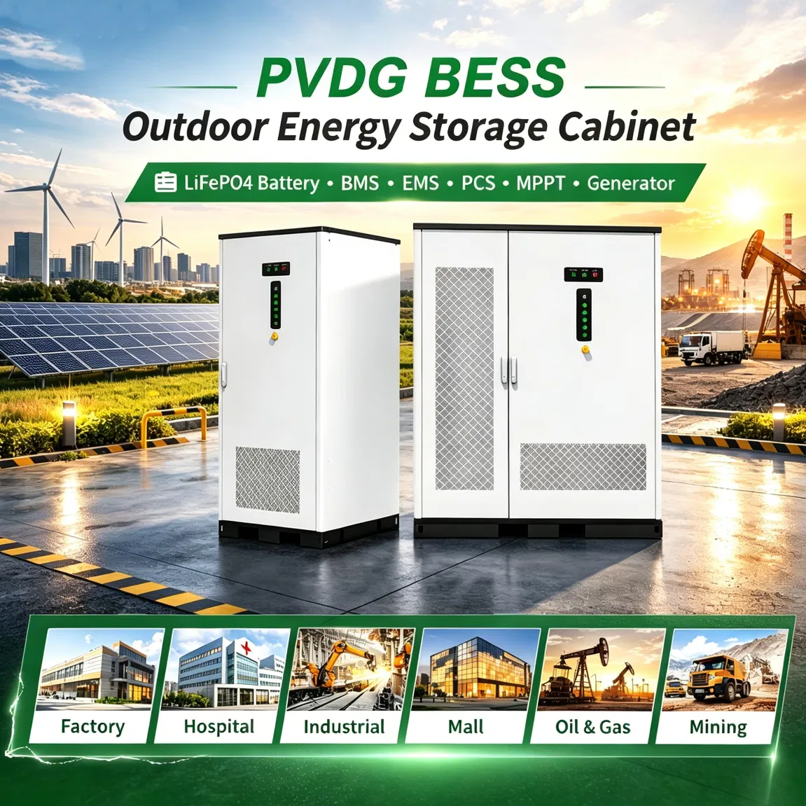 All-in-One Pvdg Bess Cabinet 100kwh+55kw Versatile Energy Storage Solution with Air Cooling