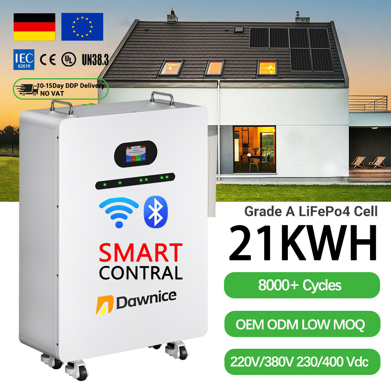 Off Grid Solar System Complete 10kw 5Kw 21kwh 5kwh Solar Battery Storage System All-in-One Inverter with Integrated Battery