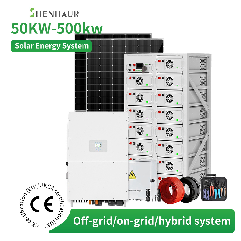 SHENHAUR on Grid Solar Energy System Industrial Commercial Factory Solar Power Project Complete Grid Solar Panel System