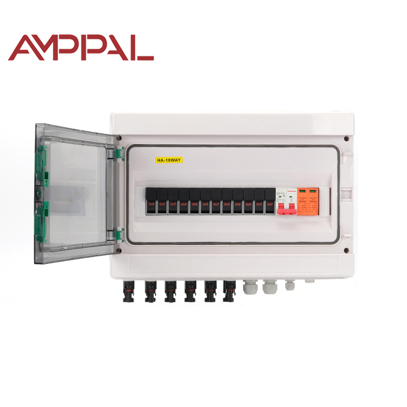 5 in 1 Out Photovoltaic Combiner Power Distribution Equipment Solar DC500V PV Combiner Box with Circuit Breaker