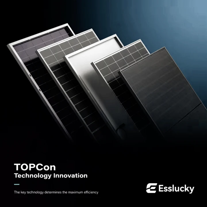 Grid Integration N-Type Solar Photovoltaic Systems Anodized Aluminum Alloy Frame 575-625W Efficiency Hybrid Inverter Wind Tied