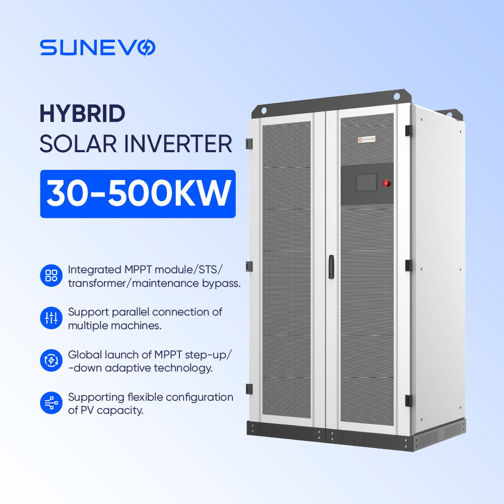 Sunevo Wholesale OEM 30kW 50kW 100kW 500kW Hybrid Complete Solar Energy Storage System With CE Certification for Commercial Use