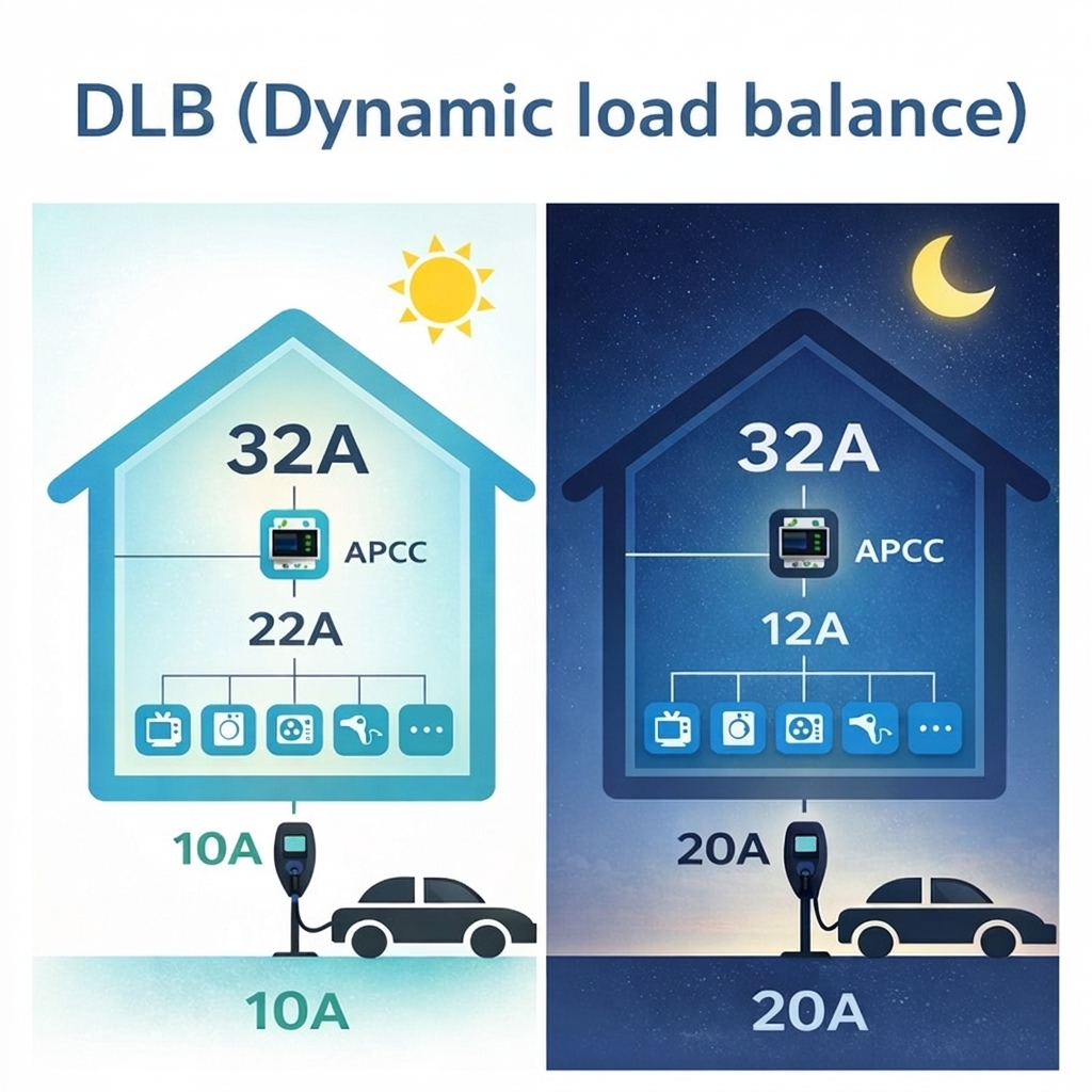 202605 New 11KW Type2 DLB AC EV Charging Station CE IP55 Floor-standing PV Compatibility Solar