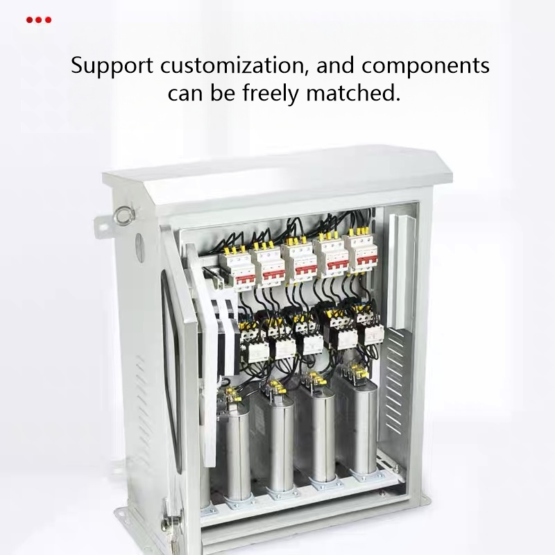 Custom HUASHU DGAC-100 Wall-mounted Power Distribution Equipment Capacitor Compensation Photovoltaic Boost Cabinet IP55 Rated