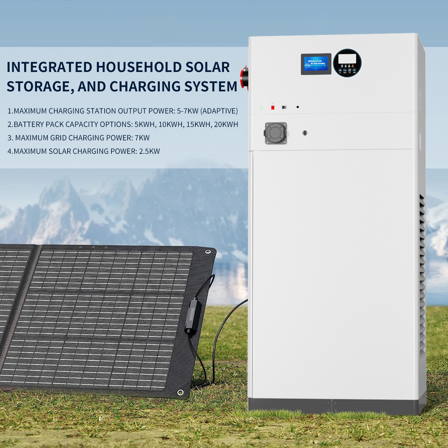Olink Solar EV Charging Station with Battery Grid Hybrid | Auto Switching | Peak Load Shaving | PV Priority | App Smart Control