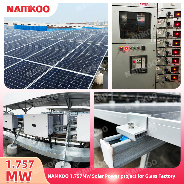 Namkoo Pwm Solar Panels System 100KW 80KW 60KW 50KW Commercial Solar Off Grid Roof Mounting Solar Energy System