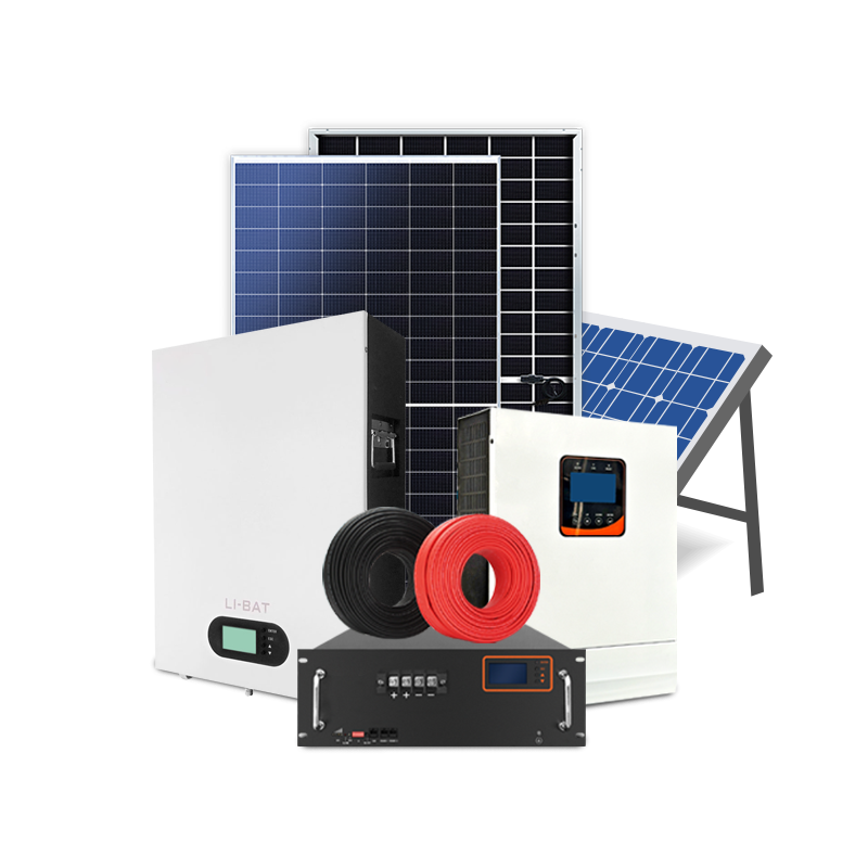 Complete 5KW/10KW Rooftop Grid-Tie Stand-Alone Off-Grid Monocrystalline Silicon Solar PV System 10KWh Energy Storage Free
