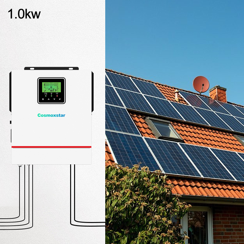 Cosmoxstar MPPT 1000W Grid-Tie Microinverter Pure Sine Wave 220/230/240VAC Input Single Output 98% Efficiency Home Solar System